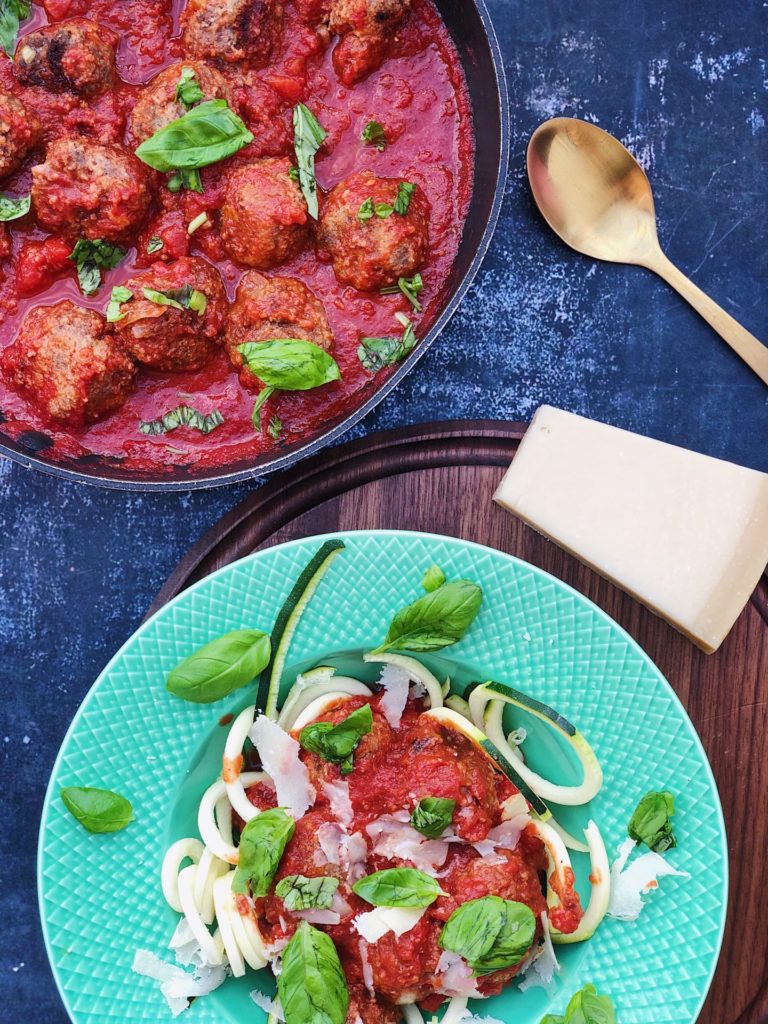 italienske kødboller i tomatsauce